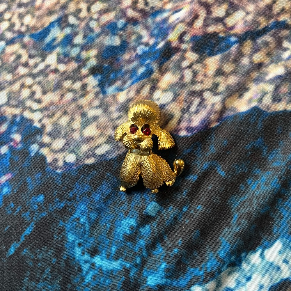 PELL French Poodle brooch